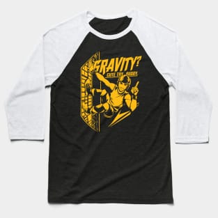 “Gravity? Cute try, buddy.” Parkour Freerunner Retro Themed Gift Baseball T-Shirt